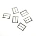 YOYOSTORE 20pc Metal Square Ring Buckle DIY Luggage Belt Shoe Hat Slide Making Sewing Craft Inside Width 25mm Diy