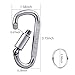 KAMOTA 10PCS Aluminum D Ring Locking Carabiner with 10PCS Key Ring, Premium Durable D Ring Carabiner Clip for Home Camping Fishing Hiking Traveling and Keychain