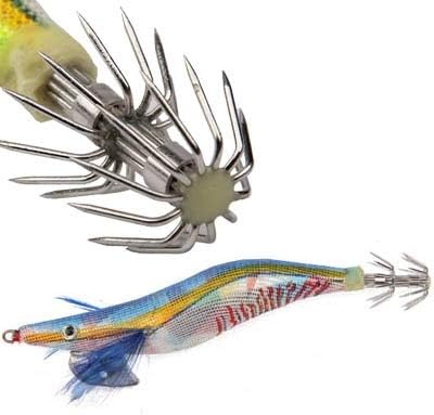 Easy Go Shopping Fishing Gear 3.0# Squid Ink Dedicated to Squid Wood Shrimp Shape Hook