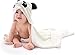 Mother Panda Ultra Soft Bamboo Hooded Baby Bath Towel, 30-Inch-by-35-Inch