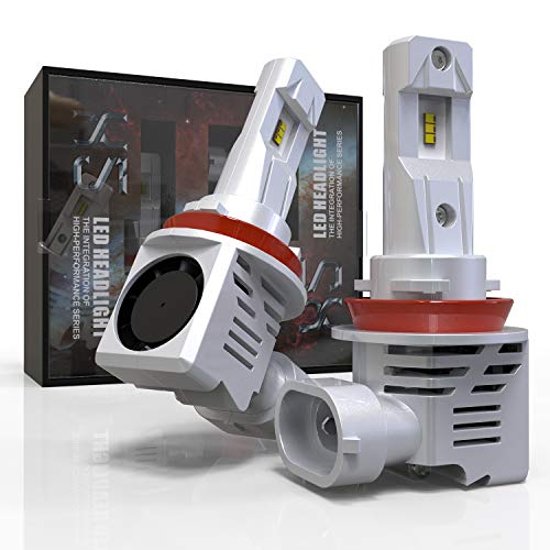 H11 LED Headlight Bulb, CAR ROVER 55W 10000Lumens Plug-N-Play Extremely Bright 6500K H8 H9 ZES Chips Conversion Kit, 2 Years Warranty