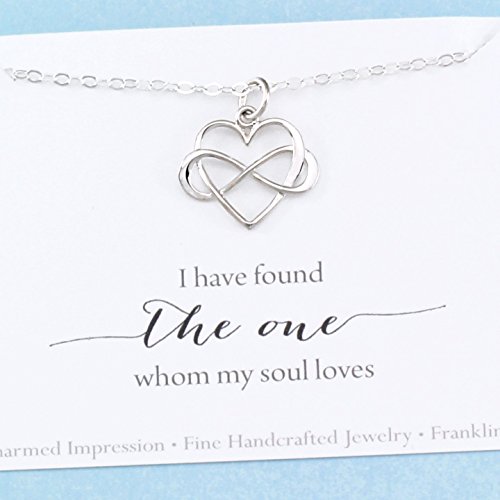 I have found the one • Sterling Silver • Infinity Heart Necklace • 18 Inch Chain • Christmas . Anniversary . Engagement Gift • Meaningful Jewelry