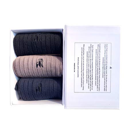 SWOLE PANDA | Luxury Super Soft Bamboo Socks For Men, Black & Navy Box, 3 Pack Gift Box, Size 7-11
