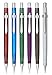 TEKWriter 12 Precision Mechanical Pencils and 48 Leads, 0.7mm Medium, Black, 12 Smudge Free Eraser Refills