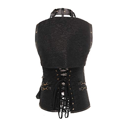 Shapewear for Women,Milimieyik Women Fashion Sexy Lingerie Ladies Temptation Retro Leather Waist Trainer Corsets Body Shaper Black
