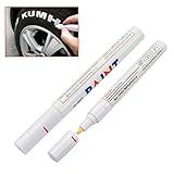 EFORCAR 1Pcs Permanent Universal Waterproof Paint Marker Pen for Car Graffiti Pen(White Color,Pack of 1)