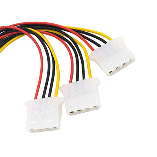 Lime2018 2pcs 4Pin IDE PSU Power Splitter Cable.Standard 4 Pin Power Connector for Computer Hard Disk, Cooling Fan, CDROM, DVD-ROM. (2PCS)