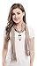 Elegant Charm Owl Pendant Jewelry Necklace Scarf, Dark Khaki