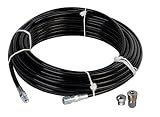 1/8" x 50' Sewer Jetter Kit Hose & 5.0 Orifice Button Nose & 5.5 Rotating Nozzle