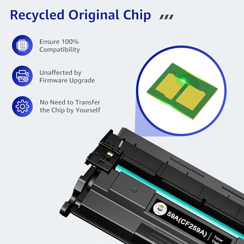 CMYBabee CF259A with Chip Compatible with HP 59A CF259A 59X CF259X Toner for LaserJet Pro M404dn M404dw MFP M428dw M428fdw M428fdn M404n M304 M428 M404 M406 M430 (Black, 1-Pack) e)