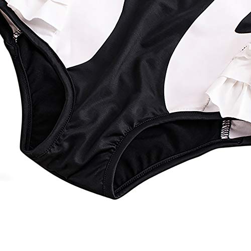Baby Toddler Girl Unicorn Swimsuit-One Piece Swimwear Infant Sunsuits Bathing Suits (Black Swan, 3-4T)