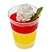 LSR LORESO 48pcs Mini Dessert Cups 2 oz - Round Clear Plastic Cups for Serving Desserts, Sampling & Tasting - Reusable 48CT