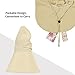 Solaris UPF 50+ Women's Wide Brim Sun Hat – Lightweight Foldable with Detachable Scarf & Neck Cover, UV Protection for Hiking, Beach, Gardening Tan