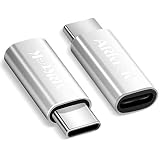 ARKTEK USB-C Adapter i OS Lighting Cable (Female) to USB Type C (Male) - Charging Adapter for Galaxy S10 Note 10 Pixel 3 and More (Sivler)