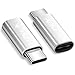 ARKTEK USB-C Adapter i OS Lighting Cable (Female) to USB Type C (Male) - Charging Adapter for Galaxy S10 Note 10 Pixel 3 and More (Sivler)