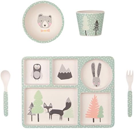 Love Mae Bamboo Dinner 5pc Set (Fox &amp; Friends)
