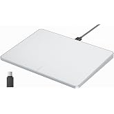 ProtoArc Wired USB Trackpad Mouse for Windows 10/11, Large High-Precision Touchpad Mouse, Multi-Gesture with Ultra Slim Portable Aluminum Trackpad for Computer/Desktop/Laptop, White and Silver
