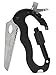 Snowmanna-5 In 1 Outdoor Survival Multifunctional Tool Carabiner with Foldable Knife Screwdriver Bottle Opener Aluminum Alloy Carabiner Hook Keychain Clip for Hiking Mountaineering