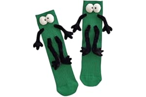 OurSuperDeals Holding Hands Socks for Kids Toddler Cute Crazy Silly Funny Novelty Magnetic Tube Cotton Socks Gifts 4-11 Years