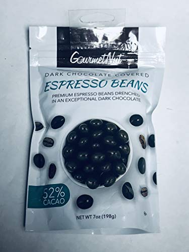 Gourmet Nut Dark Cocolate Covered Espresso Beans 52% Cacao