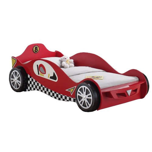Childrens Racing Car Bed Red Racing Car Bed Frame 3ft Single Kids Sports Car Bed Amazon.co.uk