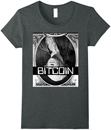 Womens Crypto Cryptocurrency Blockchain Bitcoin T-Shirt Large Dark Heather