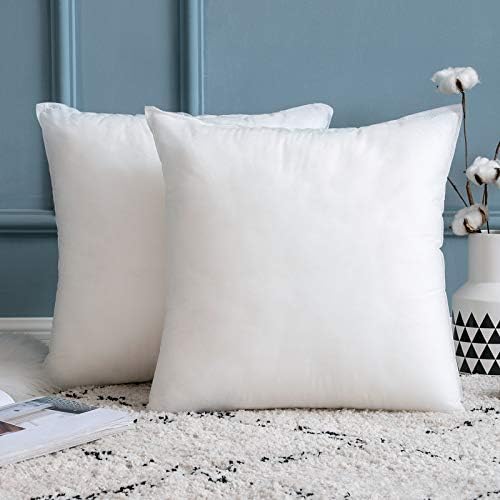 MIULEE 20 x 20 Pillow Inserts Set of 2, Hypoallergenic Stuffer Throw