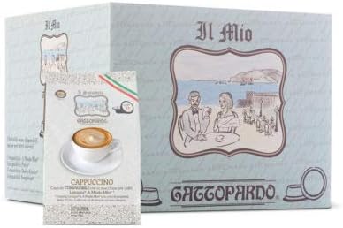 128 Capsules Di Cappuccino - Comp. Lavazza A Modo Mio - Gattopardo