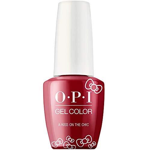 OPI Hello Kitty Gel Nail Polish Collection, Gel Color, A Kiss on the Chìc