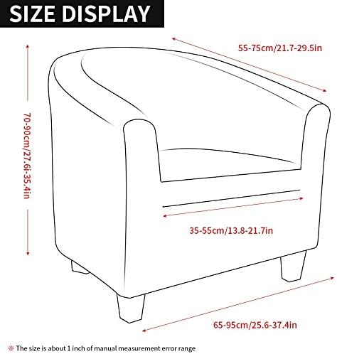 Tub Chair Covers for Armchairs Armchair Covers Stretch Tub Chair Cover Removable Washable Sofa Couch Cover for Bar Counter Living Room Reception (Jacquard Beige) - Image 3