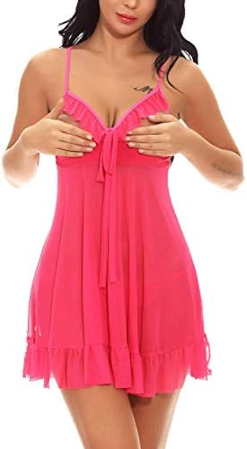 HPYLove Womens Lingerie Halter Chemises Strappy Teddy Bodysuit Babydoll Nightwear