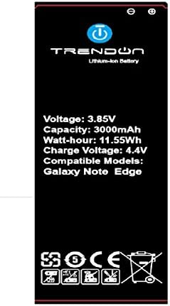 Galaxy Note EDGE NFC Battery, TrendON [1 NFC Battery] Samsung Galaxy Note EDGE (1X) 3000 mAh Spare Replacement Li-ion Battery (NFC Google Wallet / NFC tag capable) [18-Month Warranty] (1 Battery)