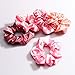 R HORSE 12 Packs Silk Satin Hair Scrunchies Solid Pink Color Elastic Ties Ponytail Holders Hair Bands Hair Bobbles Hair Accessories for Women Lady