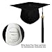 GraduationMall Shiny Adult Graduation Cap with 2018 Tassel (2019 optional) Black