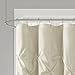 Madison Park Laurel Ivory Shower Curtain, Pieced Transitional Shower Curtains for Bathroom, 72 X 72, Natural
