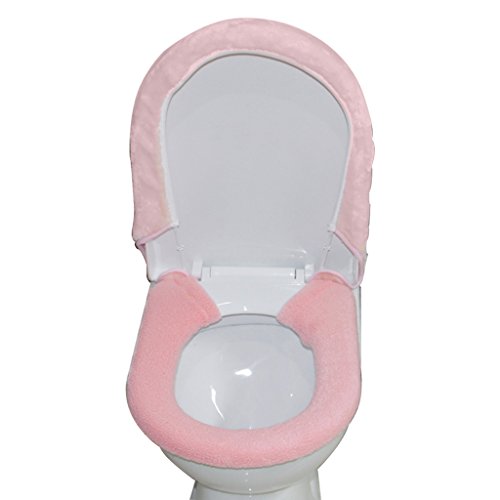 Toilet Warmer Mat Winter Cover Pad Bathroom Washable Toilet Seat Lid Thicken Comfortable Short Plush 2pcs/Set Universal Design - Thumbnail 6