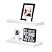 WELLAND Set of 2 Floating Shelves Wall Mounted Shelf, for Home Decor with 8