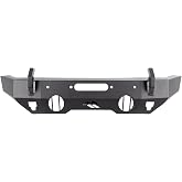 Rugged Ridge HD Bumper, Front for Jeep Wrangler/Gladiator | Stubby, Steel, Black | 11540.32 | Fits 2018-2025 Jeep Wrangler JL; 2020-2025 Jeep Gladiator JT