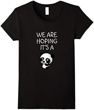 Women's We Are Hoping It's A Panda | Cute Maternity T-Shirt Large Black