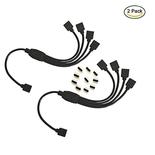 Vrabocry JST SM Stecker-Set, 5 Stück – 2-polige Splitter-Verbinder 1 Auf 2, 15 Cm, Für LED-Streifen 5050/5630/3528