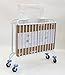 L.A. Baby Deluxe Holiday Folding Metal Crib, White