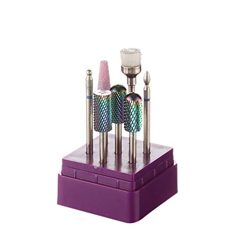 SODIAL New Nail Tungsten Steel Grinding Head Set 7 Sets Of Metal Grinding Head Electric Grinding Machine Accessories Nail Drill Bits Set