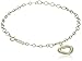10k Yellow Gold Diamond-Cut Dangle Heart Bracelet, 7.5