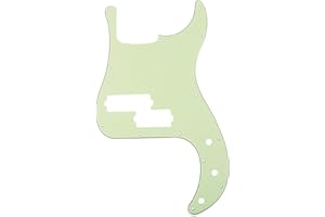 Musiclily Pro 5-String 13-Hole Contemporary P Bass Pickguard for Fender Mexican Precision Bass, 3Ply Mint Green