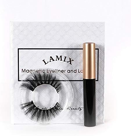 LAMIX Magnetic Eyeliner with Magnetic Eyelashes Kit No Glue False Lashes