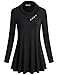 Miusey Tunics for Women, Long Sleeve Cowl Neck Shirt To Wear with Leggings Loose Fit Casual Flowy Top Comfy Oversized Loose Fit Top Workout Blouse Zulily Clothes Black X-Large