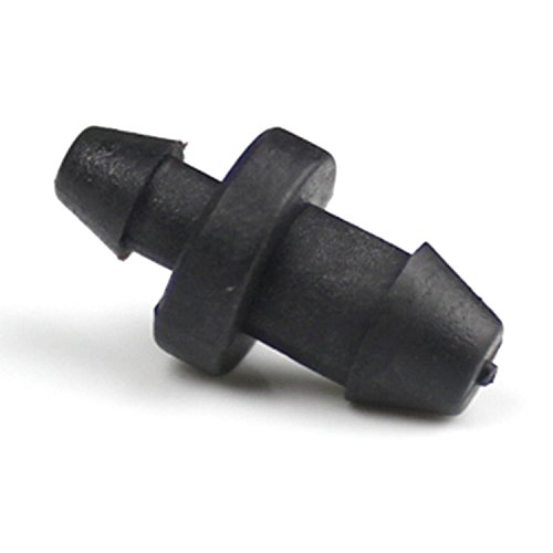BALDR Drip Garden Irrigation 1/4 Inch Double Barbed Tube End Closure Soft Pipe End Cap Connector Goof Hole Plug Joint 50 packs