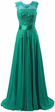 KMFORMALS Women's Long Lace Prom Evening Dresses Size 18 Emerald