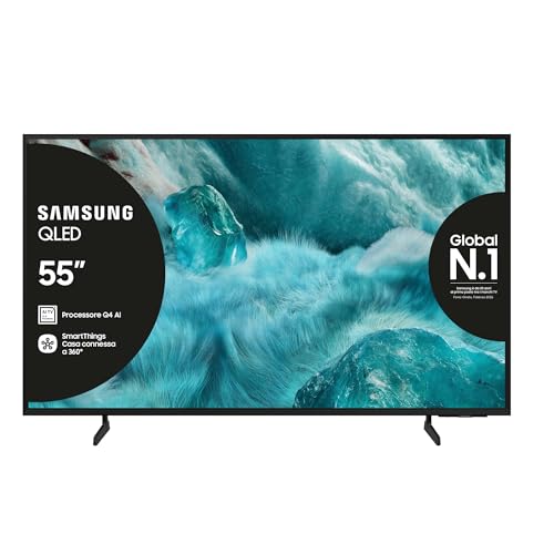 Samsung Smart TV 55'' QE55Q7F5AUXZT QLED 4K, Q4 AI Processor, 4K Upscaling, OTS Lite, Slim Look Design, 2025