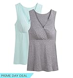 Hip Mall Nursing Tank Top Camisole Sleep Maternity Sleeveless For Breastfeeding